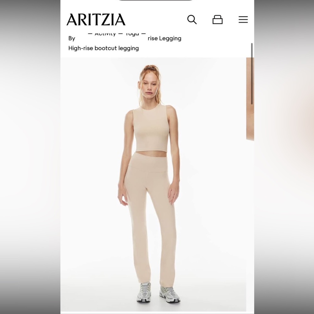 Aritzia Tnalife™ Atmosphere Bootcut Hi-rise Legging M Olive Beige